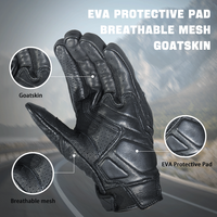 Gants de moto en cuir de chèvre avec logo personnalisé et coque en fibre de carbone, vente en gros d'usine pour la course et la circulation en ville