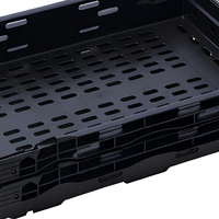 Caisses en plastique perforées pliables robustes, recyclables, écologiques, durables, pour le stockage et le transport, conteneur pliable