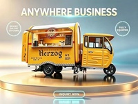 Remorque alimentaire mobile avec cuisine entièrement en acier inoxydable, camion de restauration rapide et de crème glacée pour chariots de restaurant