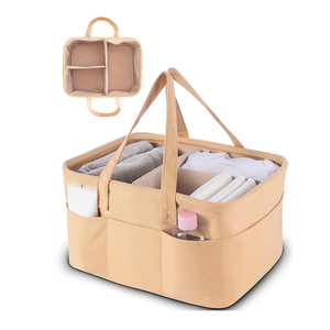 Organisateur <span class=keywords><strong>de</strong></span> couches pour bébé en feutre avec logo personnalisé, sac <span class=keywords><strong>de</strong></span> rangement portable pour <span class=keywords><strong>la</strong></span> crèche avec poignées et poches latérales, idéal comme <span class=keywords><strong>cadeau</strong></span> pour les soins <span class=keywords><strong>de</strong></span> bébé - Product Image 2