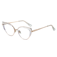 Montures de lunettes à la mode à la mode Anti-lumière bleue Ins Lunettes à la mode Cadre rond en matériau TR90 durable