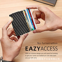Dompet Aluminium pria, kualitas tinggi sederhana Aluminium Dompet penghalang RFID pemegang kartu kredit dompet logam