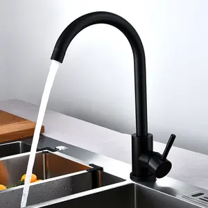De gros robinets de cuisine évier-Frap robinet d'eau chaude et froide, en acier inoxydable 304 pour évier de cuisine