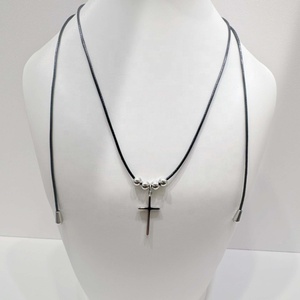wholesale plata 925 sterling silver hip hop dainty <b>necklace</b> gemstone gold plated cross handmade pearl <b>bead</b> <b>necklaces</b> for women - Product Image 1