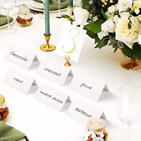 Cartes de vœux personnalisées vierges DIY Joyeux Anniversaire, Cartes de remerciement faites à la main, Cartes de table en carton vierges pour bureau ou table, Cartes de nom vierges
