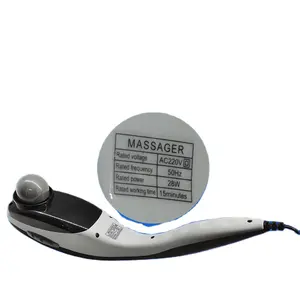 long handle rechargeable personal patch old magnetic body massager with four changeable heads