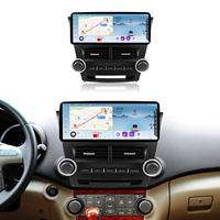 Aijia Vente en gros pour Toyota Highlander 2009-2014, lecteur DVD Android 12,3 pouces, noir mat, LHD RHD, kit d'installation complet