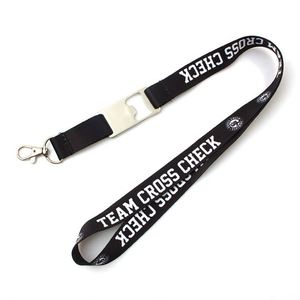 Custom Design <b>Polyester</b> Printed Durable <b>Lanyard</b> Bottle Opener - Product Image 1