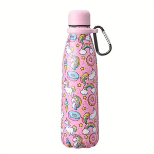 <b>500ML</b>/17OZ Stainless Steel Food Grade BPA Free Adult <b>Water</b> <b>Bottle</b> Lid Insulated Camping Travel Eco-Friendly 6-12 Hours Thermal - Product Image 1