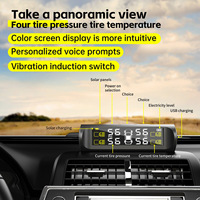 Système de surveillance des pressions des pneus (TPMS) pour camion et TPMS solaire universel avec écran LED couleur, 433,92 MHz, étanche, antichoc, avec charge USB pour voiture
