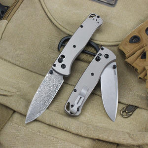 折り畳みナイフダマスカス鋼軸ロックチタン合金ハンドルナイフ新製品 - Product Image 3