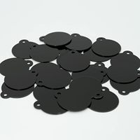 StayMax Aluminium Personnalisable Digital Animal Laser Gravure Blanks Tags Stamping Blanks 25 Pack Diamètre 1.24 Inch (Noir)