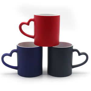 <span class=keywords><strong>Taza</strong></span> <span class=keywords><strong>de</strong></span> Porcelana Personalizada con Logotipo DIY <span class=keywords><strong>de</strong></span> 11 oz, Color Mate Cambiante, Sublimación en Blanco, Recubierta para Transferencia <span class=keywords><strong>de</strong></span> Calor, <span class=keywords><strong>Taza</strong></span> Mágica para Café con <span class=keywords><strong>Asa</strong></span> <span class=keywords><strong>de</strong></span> Corazón - Product Image 1