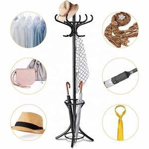 <span class=keywords><strong>Perchero</strong></span> de pie de madera, soporte para paraguas, colgador de abrigos, ropa, sombreros, bolsas para sala de estar, dormitorio, Oficina - Product Image 3