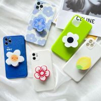 Support de téléphone portable universel adhésif mignon, poignée de téléphone personnalisée en acrylique, poignée de téléphone mignonne kawaii, poignée de téléphone fleur kawaii