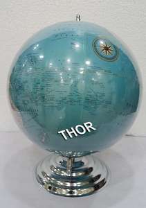 Décoration de bureau nautique pour la maison et le bureau, globe terrestre rotatif en acier chromé avec un intérêt géographique - Product Image 5