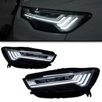 Nouvel ensemble de phares 12V pour Audi A6L C7 à cinq barres, LED double lentille, DRL et clignotant séquentiel