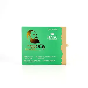 Private Label Organic <span class=keywords><strong>Beard</strong></span> Care Kit Day Tonic Night Oil balsamo per barba per la cura della pelle e dei capelli - Product Image 4