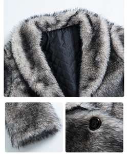 थोक कपड़े नकली फर कोट पुरुषों जैकेट फैशन थर्मल्स आरामदायक आउटडोर लंबे आकार के कंबल हुडी पुरुषों की स्ट्रीटवियर जैकेट - Product Image 3