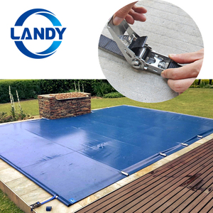 Cubiertas de seguridad para piscinas enterradas de PVC Cubiertas de seguridad para piscinas impermeables resistentes al desgaste para instalación de piscinas enterradas - Product Image 1