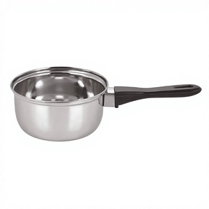 Stainless Steel Saucepan with Ergonomic Handle Multi-Purpose Milk & Curry Pan Light Sauce Features Cover and Pan - Product Image 1