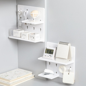 No-drill <b>wall</b>-<b>mounted</b> storage <b>shelf</b> for college student dormitories and bedrooms, Nordic minimalist <b>wall</b>-<b>mounted</b> plastic - Product Image 2