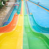Diapositives de piscine en fibre de verre, parc aquatique 600 m, prix d'usine, grande vitesse