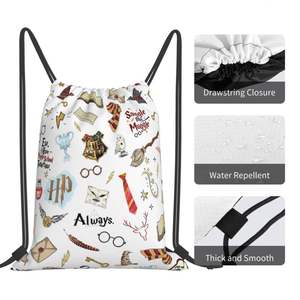 Waterproof Custom Logo Polyester Nylon <b>Drawstring</b> <b>Backpack</b> Gym Bags High Quality String Sport Back Pack - Product Image 4