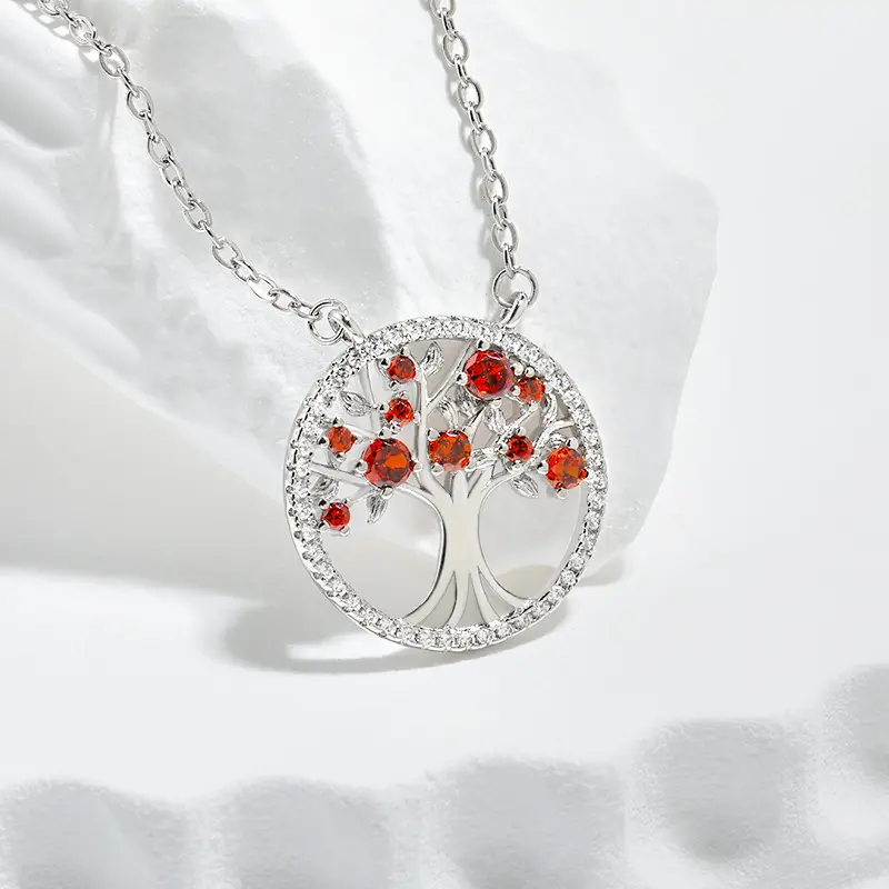 Bohemian Đầy Màu Sắc Zirconia Pháp Vòng Cổ Phụ Nữ Vòng Set Zirconia Hollow Nature Tree of Life Vòng Cổ