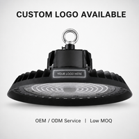 Projecteur LED UFO 150W homologué DLC, étanche IP65, 22500LM, éclairage industriel pour entrepôts, logo personnalisé, vente en gros
