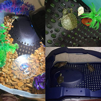 Tortue 2,5 cm en plastique pour Aquarium, grand réservoir couture adaptée aux reptiles comme les reptiles