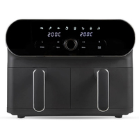 Friteuse à air électrique multifonction à double panier, écran LCD, grande capacité, contrôle numérique, cuisson sans huile et rôtissage rapide