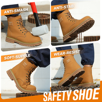 Chaussures de sécurité OEM directes d'usine, embout en acier, construction unisexe, bottes hautes d'hiver, bottes de travail industrielles