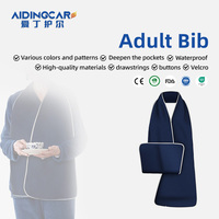 Bavoirs pour adultes réutilisables en gros, écharpe, résistants et durables, lavables, protection des vêtements avec boutons-pression