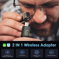 Adaptateur sans fil 2-en-1 Mini CarPlay pour Apple CarPlay, Dongle USB filaire vers sans fil, Boîtier AI CarPlay OEM, Plug and Play