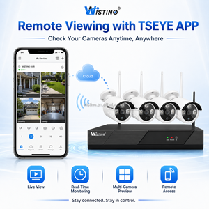 Système de surveillance <span class=keywords><strong>NVR</strong></span> Wistino 4CH 6MP avec audio bidirectionnel, vision nocturne couleur, détection de mouvement, système CCTV pour hôtel et complexe hôtelier - Product Image 3