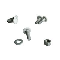 Perno de Fijación para Silo de Alta Resistencia M8-M12, Cabeza Redonda de 1/2'', Galvanizado en Caliente, para Silos de Cemento y Tolvas de Materiales a Granel