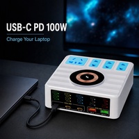 Chargeur GaN 140W avec prises universelles US/EU/UK, pour usage familial, 28 pièces par carton, vente en gros