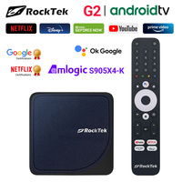 Nuevo Android TV Box UHD Certificado por Google, RockTek G2, Wifi6 Dual, 4GB 32GB ROM, Quad Core, 2T2R, 1000Mbps, 4K, AndroidTV 12, Stream Box