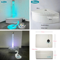 Lumière sensorielle à fibre optique LED Tube sensoriel à bulles LED Kit sensoriel avec canapé rembourré pour enfants