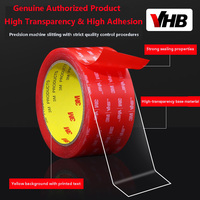 Оригинальная прозрачная двухсторонняя клейкая лента VHB 4910, 1,0 мм, 3 м, рулон 3/4 дюйма x 15 футов, высокотемпературная, из вспененного материала, для промышленного применения