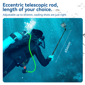 Asta Selfie Impermeabile in Lega di Alluminio Compatibile con Testa a Sfera e Asta in Lega di Alluminio per Fotocamere d'Azione, Asta di Prolunga Panoramica - Product Image 5