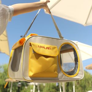 กระเป๋าใส่สัตว์เลี้ยงแบบพกพา น้ำหนักเบา วัสดุ PC ความจุขนาดใหญ่ ทนทานต่อแรงกดดัน สะพายไหล่คู่ - Product Image 2