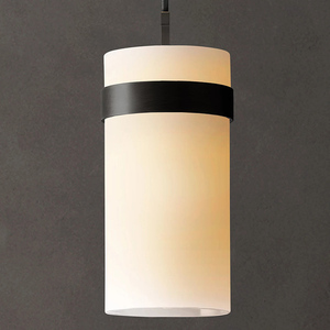 Lámpara <span class=keywords><strong>Colgante</strong></span> <span class=keywords><strong>Tubular</strong></span> de Vidrio Lechoso, Lámpara de Pilar Alargada para Barra de Desayunos, Vestíbulo, Pasillo, Decoración de Hogar de Lujo Contemporáneo, UL ETL E12 - Product Image 2
