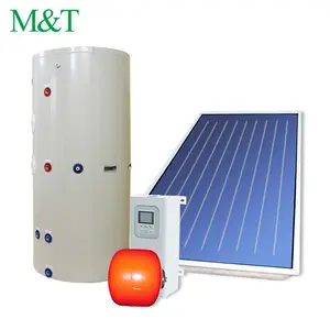 Dividir flat panel aquecedor solar de água 300l vida dupla bobina de cobre do tanque de armazenamento de água quente