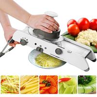 Nouvel article : Mandoline réglable professionnelle avec lames en acier inoxydable 304, râpe et coupe-légumes, accessoires de cuisine