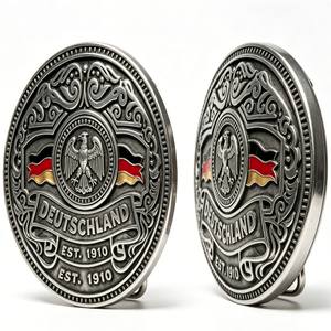 Hebilla de Cinturón de Aleación de Zinc con Emblema del Águila de Alemania, Plateada, Insignia Patriótica de Recuerdo 1910 - Product Image 6