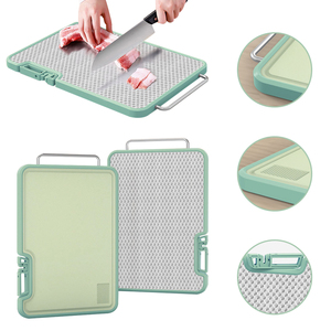 Thép không gỉ thớt chống nấm mốc bảng bếp nhựa tăng gấp đôi bên thớt với dao mài - Product Image 1