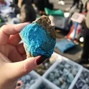 Donghai pedra cruda de malaquita azurita, pedra cruda azul natural para venda