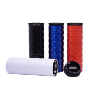 Custom logo 500ml Thermo Tumbler Diamond Stainless Steel Cup with Flip <b>Cover</b> - Product Image 1